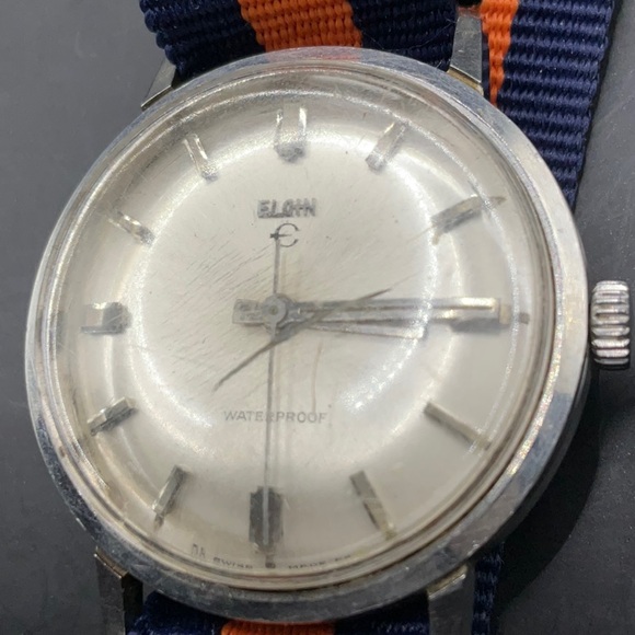 Vintage Elgin Pearl 35MM Waterproof Mens Watch, Running - Picture 2 of 9